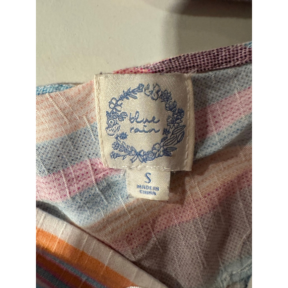 Blue Rain Striped Romper Pink and Blue Size Small - Picture 6 of 11